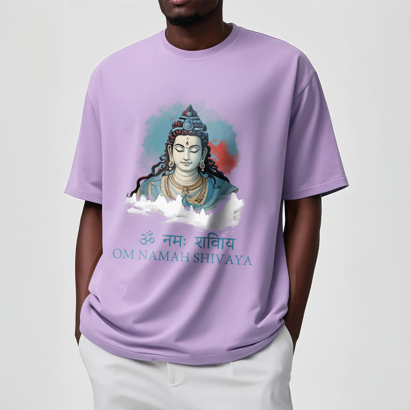 Buddha Stones Camiseta sánscrita OM NAMAH SHIVAYA con nubes coloridas - image 17