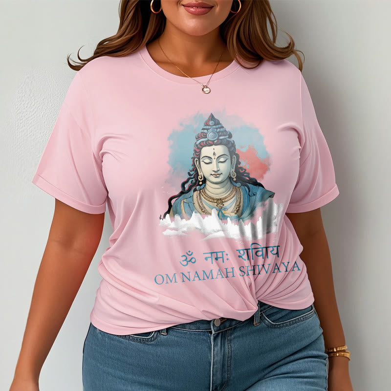 Buddha Stones Camiseta sánscrita OM NAMAH SHIVAYA con nubes coloridas - image 13