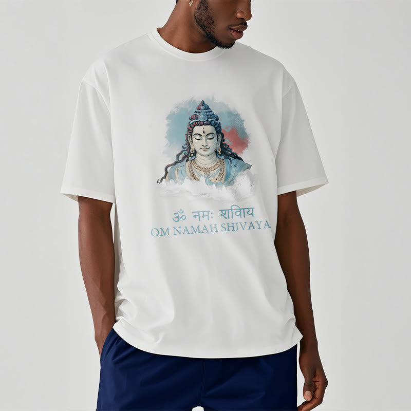 Buddha Stones Camiseta sánscrita OM NAMAH SHIVAYA con nubes coloridas - image 6