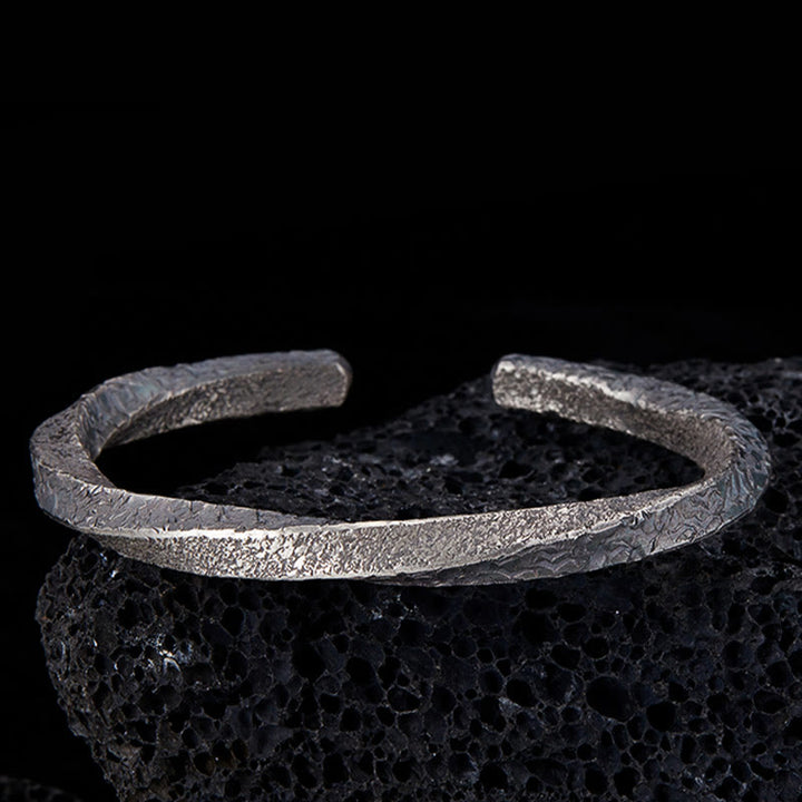 Brazalete brazalete con Buddha Stones en plata de ley 999 estilo retro con lazo Möbius y amor eterno