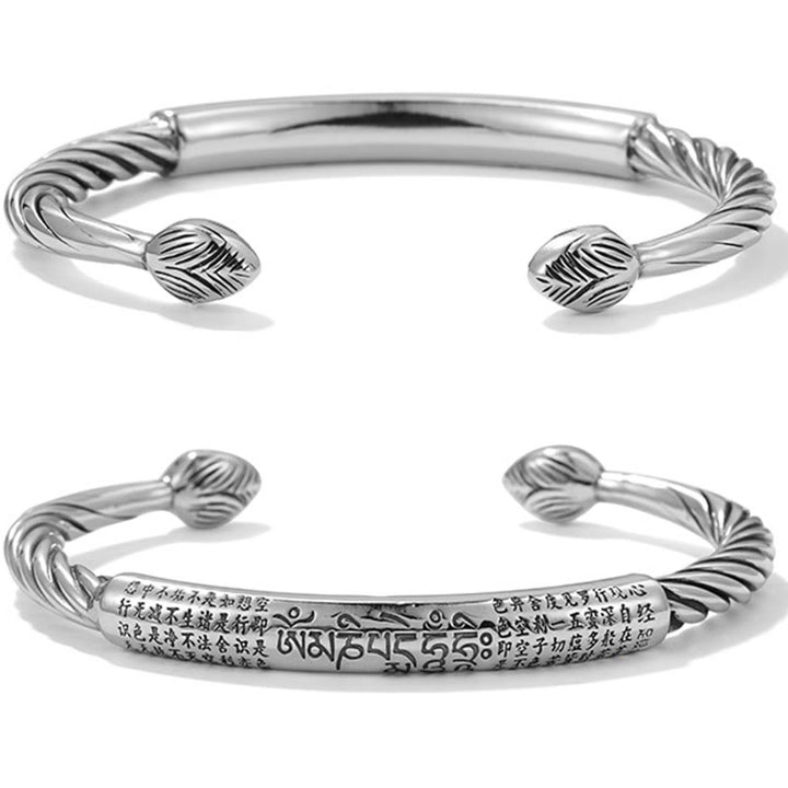 Pulsera de protección de loto con diseño trenzado de seis palabras verdaderas de Buddha Stones