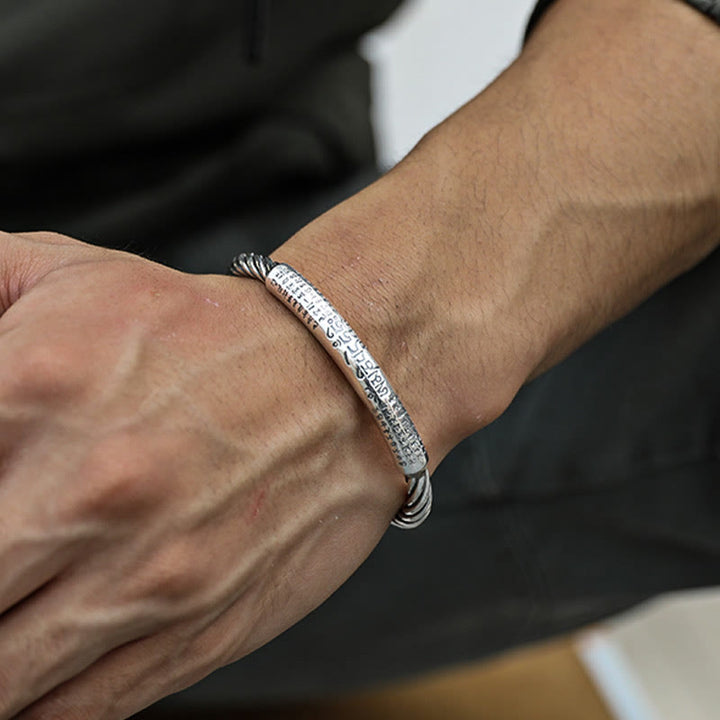 Pulsera de protección de loto con diseño trenzado de seis palabras verdaderas de Buddha Stones