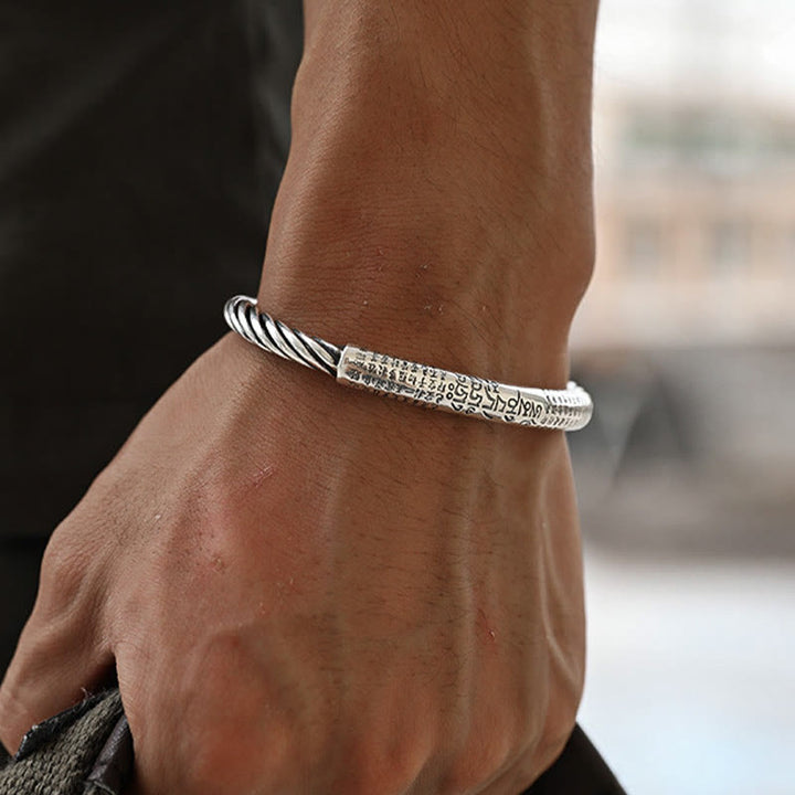 Pulsera de protección de loto con diseño trenzado de seis palabras verdaderas de Buddha Stones
