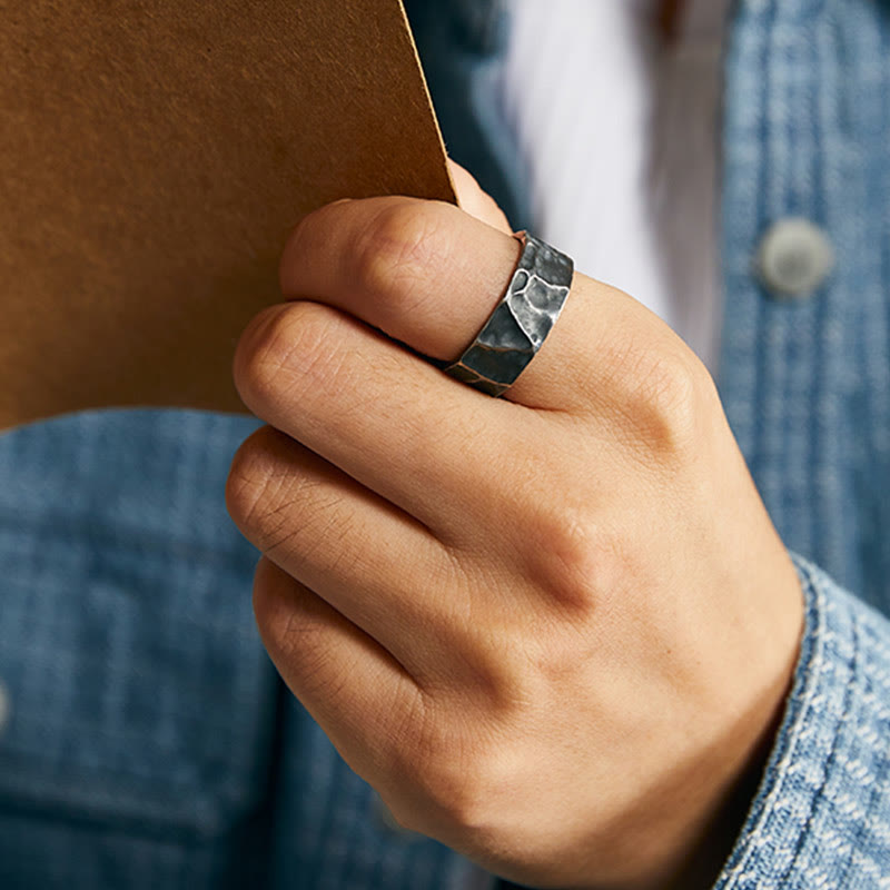 Anillo de protección ajustable de plata de ley 999 con Buddha Stones - image 8