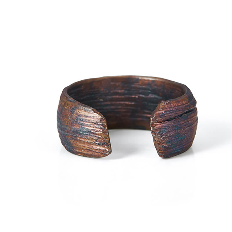 Anillo de protección ajustable de cobre y plata de ley 999 retro con Buddha Stones - image 8