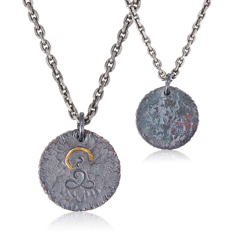 Buddha Stones con colgante de loto y estatua de Buda en plata de ley 925, oro 999 y piedras de Buda en plata de ley 999 - image 7