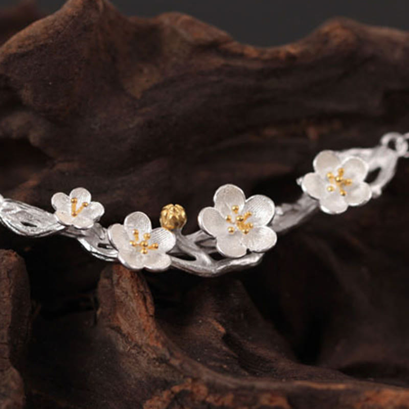 Collar con colgante de Buddha Stones en plata de ley 925 con protección de seno de ciruela