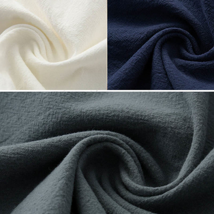 Camisa de manga larga con botones de Buddha Stones para meditación, pantalones, traje para hombre - image 26