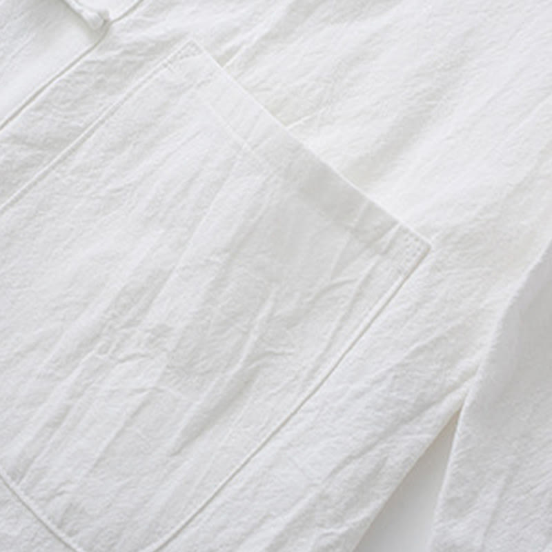 Camisa de manga larga con botones de Buddha Stones para meditación, pantalones, traje para hombre - image 7