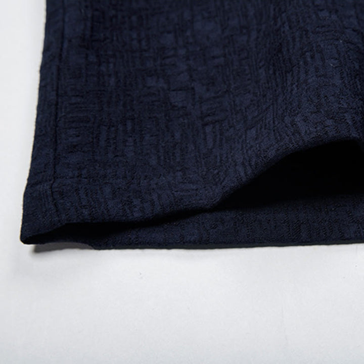 Chaqueta de lino y algodón con traje chino de color liso con Buddha Stones para hombre - image 18