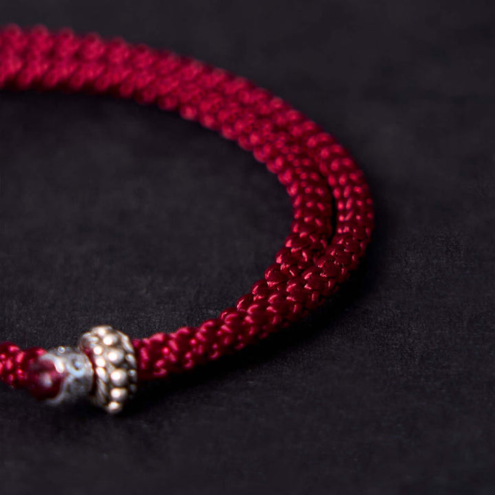 Pulsera de fuerza con amuleto de elefante de plata de ley 925 con Buddha Stones y símbolo de seguridad y bienestar