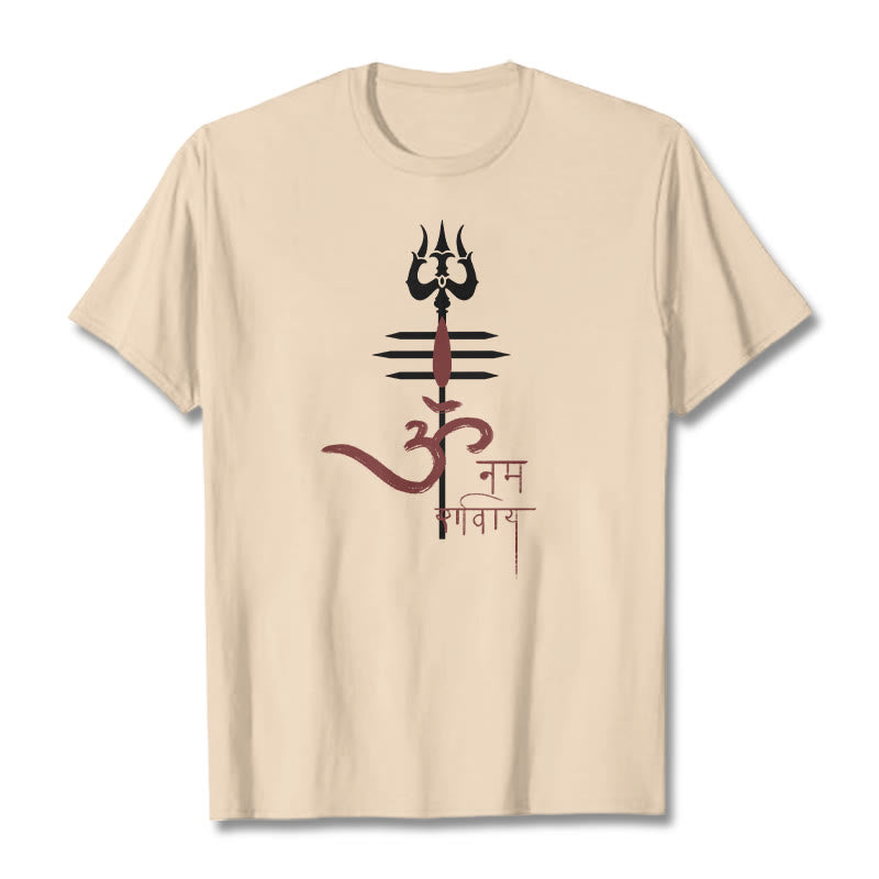 Camiseta de algodón con diseño de tridente de Buddha Stones OM NAMAH SHIVAYA - Sopa de mariscos - 2XL - image 18