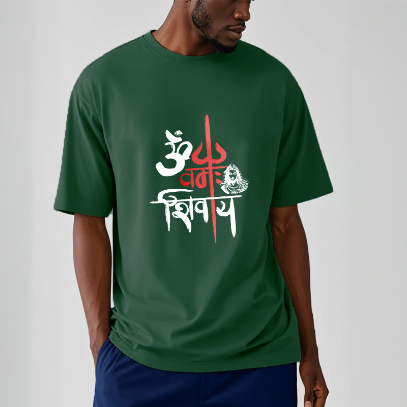 Camiseta de algodón con tridente rojo OM NAMAH SHIVAYA de Buddha Stones - image 11