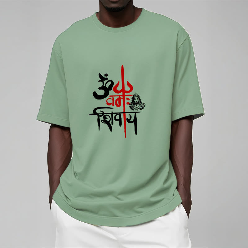 Camiseta de algodón con tridente rojo OM NAMAH SHIVAYA de Buddha Stones - image 13