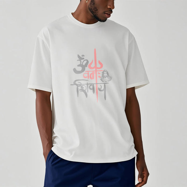 Camiseta de algodón con tridente rojo OM NAMAH SHIVAYA de Buddha Stones - image 7