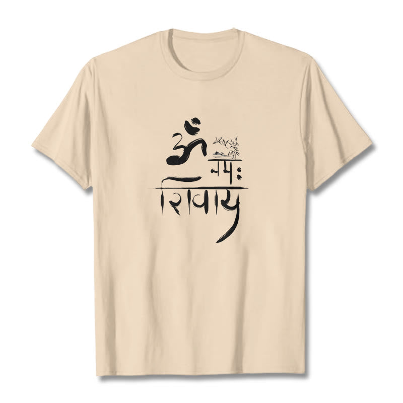 Camiseta de algodón de bambú con diseño de grulla Buddha Stones OM NAMAH SHIVAYA - Sopa de mariscos - 2XL - image 18