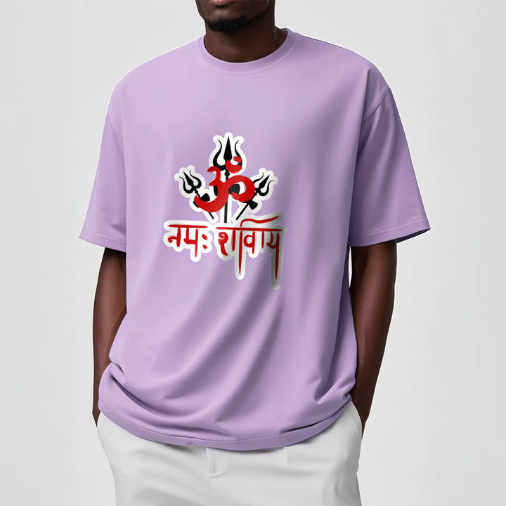 Camiseta de algodón con Buddha Stones OM NAMAH SHIVAYA, tres tridentes - image 19