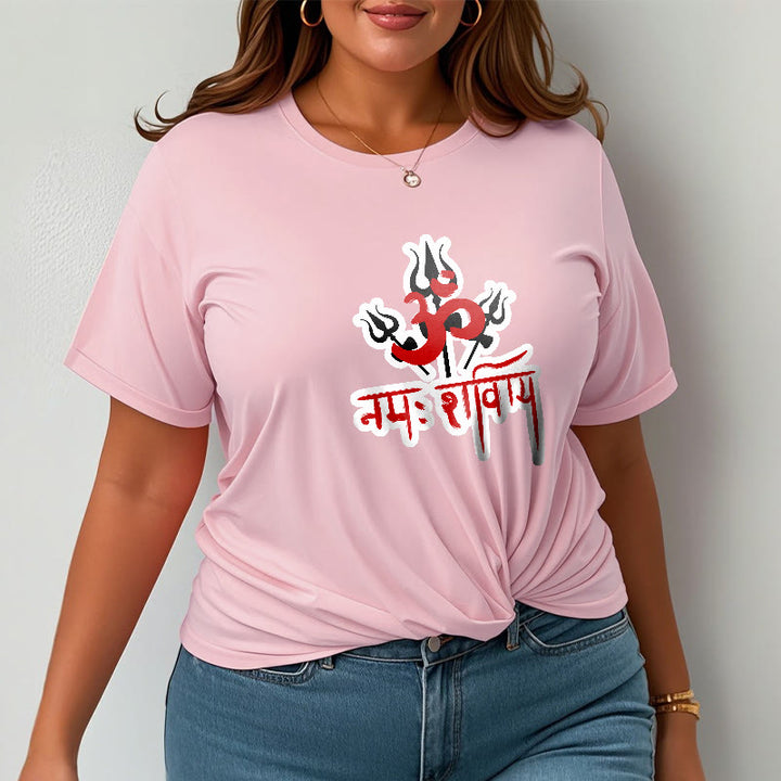 Camiseta de algodón con Buddha Stones OM NAMAH SHIVAYA, tres tridentes - image 11