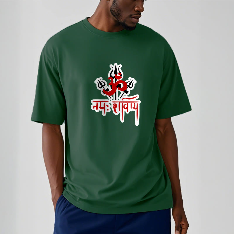 Camiseta de algodón con Buddha Stones OM NAMAH SHIVAYA, tres tridentes - image 15