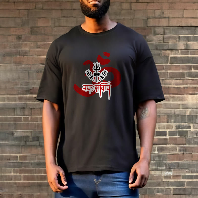 Camiseta de algodón con tres pequeños tridentes y Buddha Stones OM NAMAH SHIVAYA - image 16