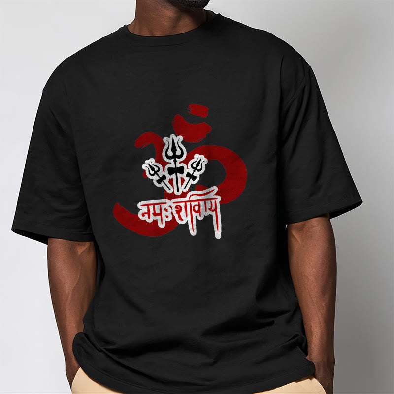 Camiseta de algodón con tres pequeños tridentes y Buddha Stones OM NAMAH SHIVAYA - image 15
