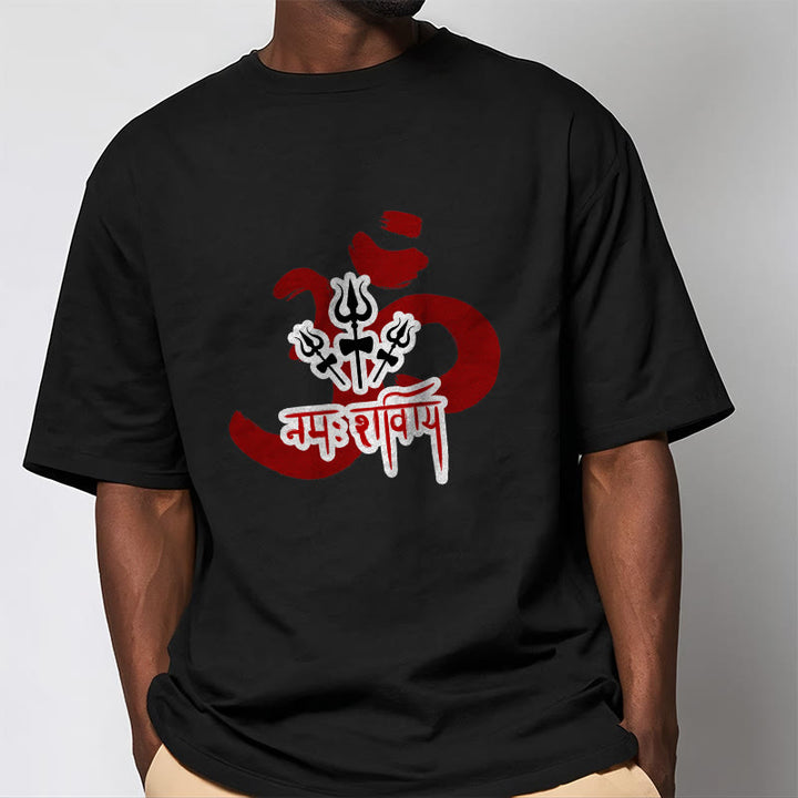 Camiseta de algodón con tres pequeños tridentes y Buddha Stones OM NAMAH SHIVAYA - image 15