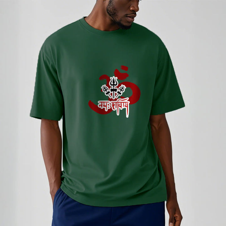 Camiseta de algodón con tres pequeños tridentes y Buddha Stones OM NAMAH SHIVAYA - image 5