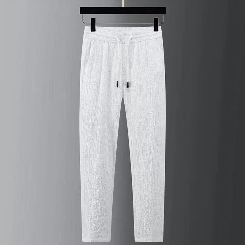 Conjunto de ropa para hombre con pantalones y manga larga de color puro con Buddha Stones - image 7