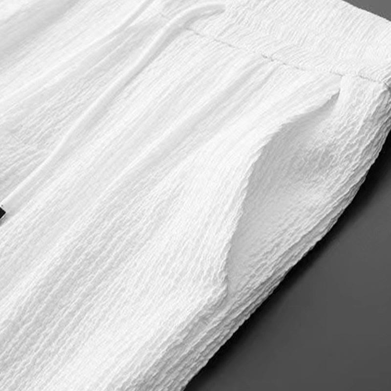 Conjunto de ropa para hombre con pantalones y manga larga de color puro con Buddha Stones - image 8