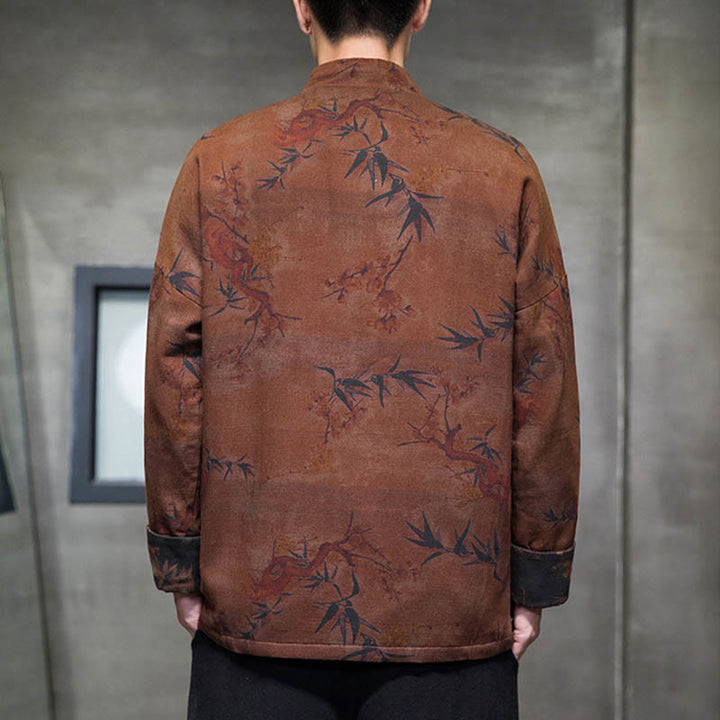 Camisa larga de algodón para hombre, chaqueta y traje chino con botones de rana y Buddha Stones - image 12