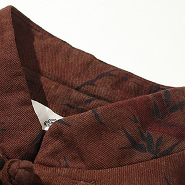 Camisa larga de algodón para hombre, chaqueta y traje chino con botones de rana y Buddha Stones - image 24