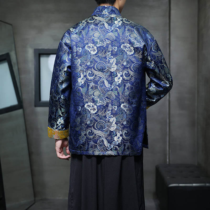 Traje chino Tang con Buddha Stones , camisa larga con cuello alto, chaqueta para hombre - image 29