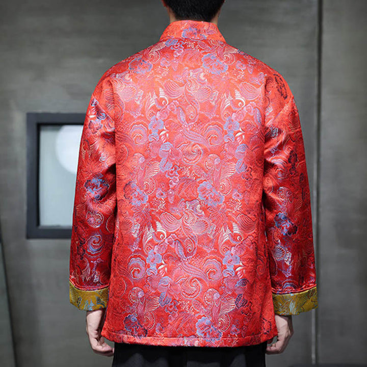 Traje chino Tang con Buddha Stones , camisa larga con cuello alto, chaqueta para hombre - image 9