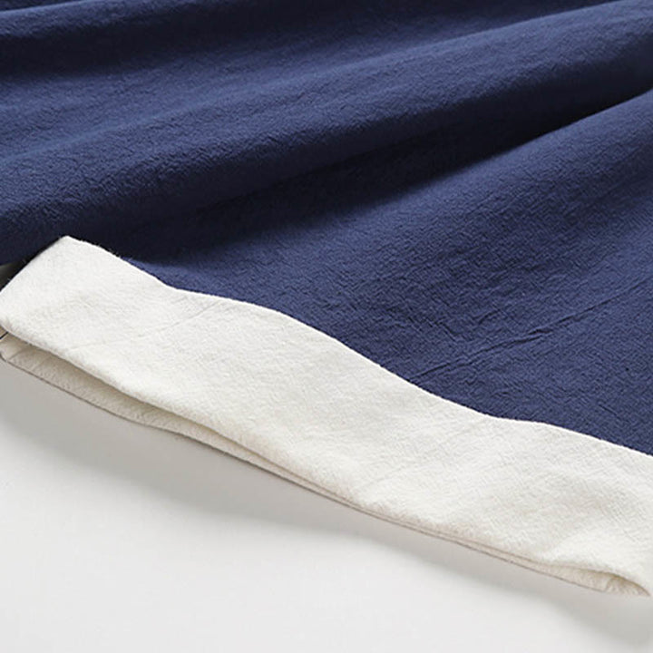 Cárdigan de dos piezas con bordado de Buddha Stones para hombre, estilo Hanfu, cómodo y de algodón. - image 10