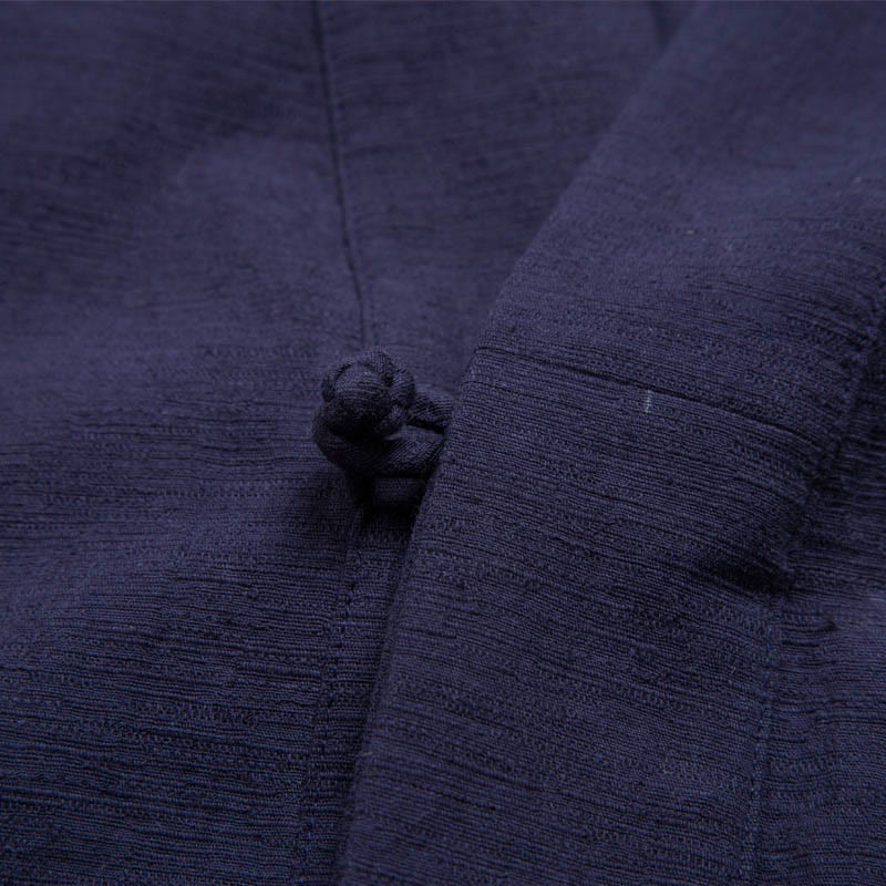 Camisa de manga corta para hombre con Buddha Stones y bolsillo, cuello con muescas, cárdigan, camisa cómoda de lino y algodón - image 9