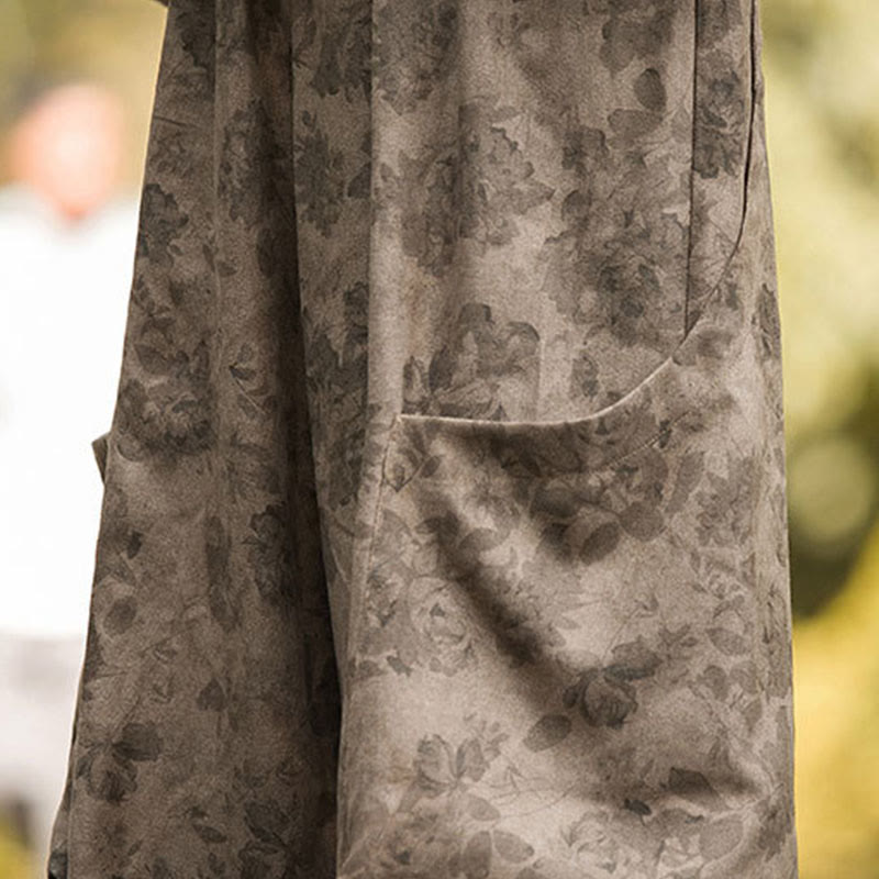 Pantalones casuales de pana de algodón con flores y Buddha Stones para hombre con bolsillos grandes - image 12