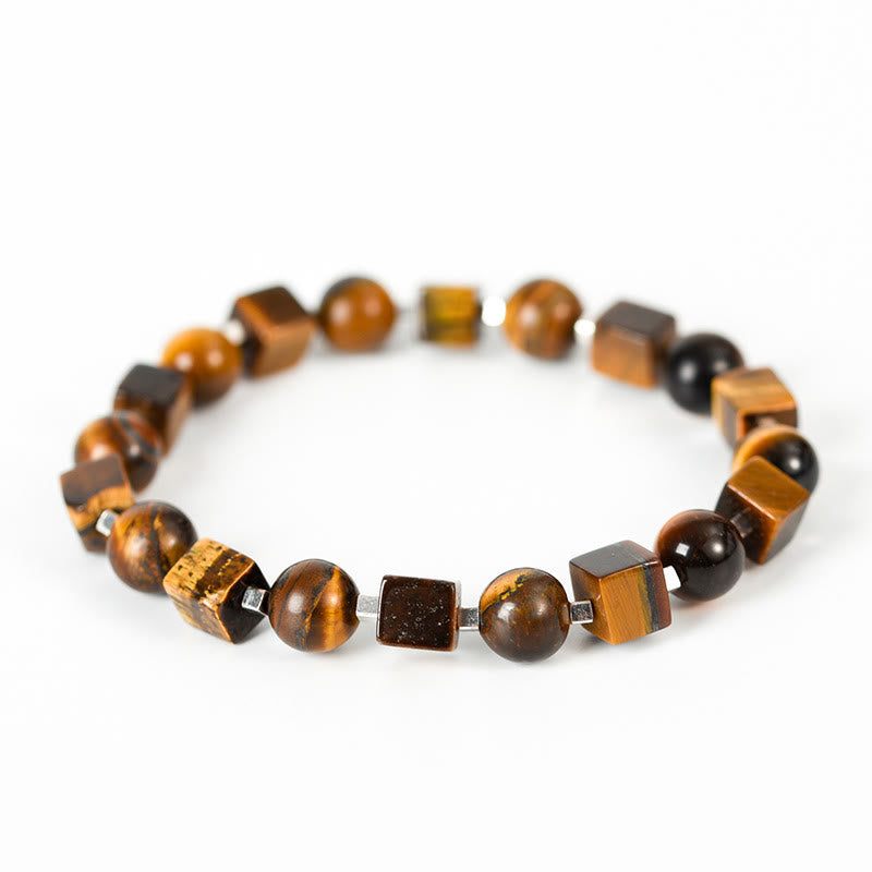 Pulsera purificadora de obsidiana negra con varios cristales y Buddha Stones