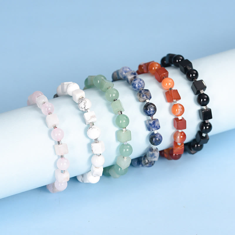 Pulsera purificadora de obsidiana negra con varios cristales y Buddha Stones