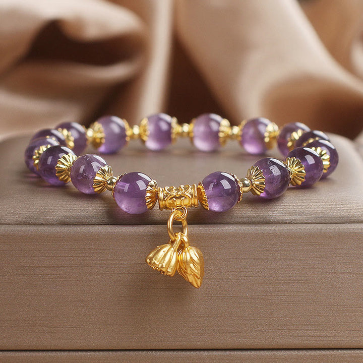 Pulsera de amatista que aumenta la nobleza con Buddha Stones