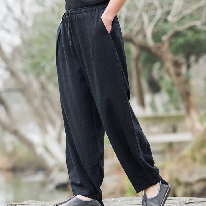 Pantalones bombachos casuales lisos con bolsillos para hombre Buddha Stones - image 2