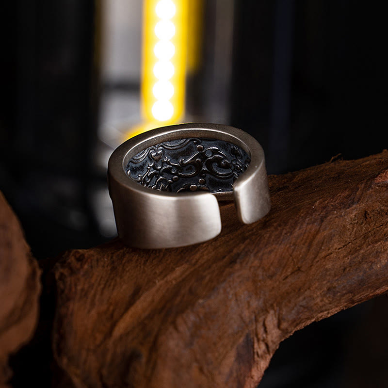 Anillo ajustable de plata de ley 925 con Buddha Stones y Bodhisattva Tara Calm - image 4