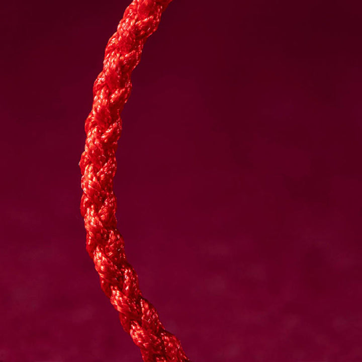 Cadena para el vientre con hilo rojo y bendición de la calma PiXiu con Buddha Stones y cinabrio natural