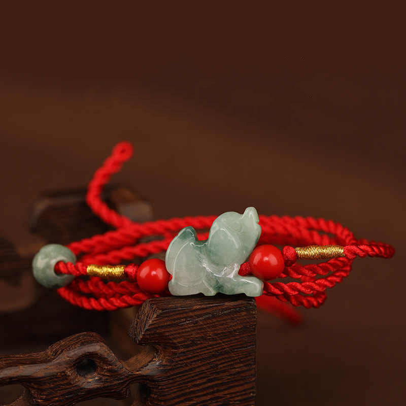 Cadena para el vientre con hilo rojo y hebilla de paz de Buddha Stones