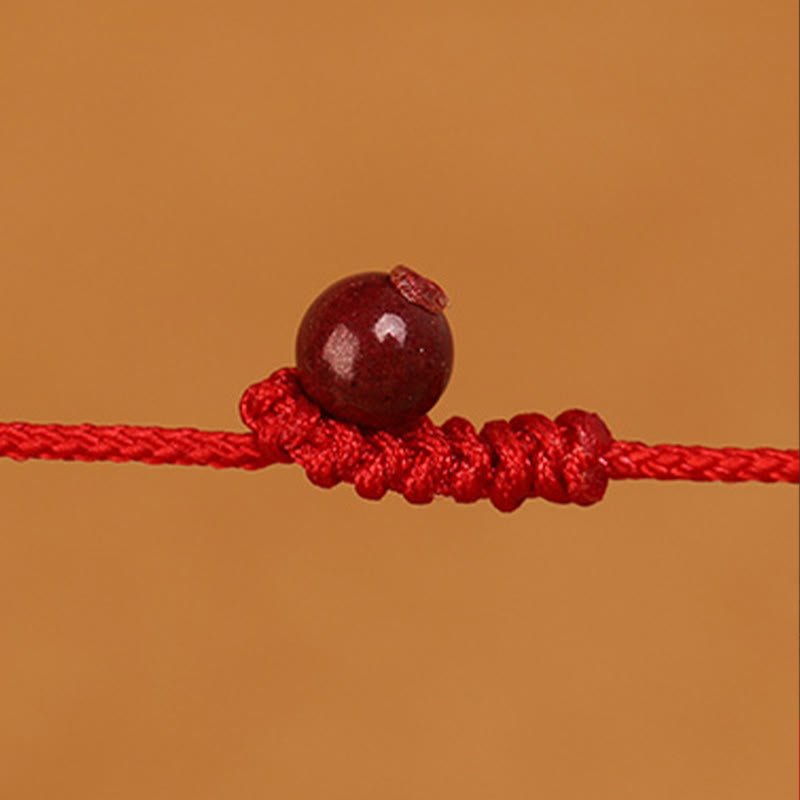 Cadena para el vientre con hilo rojo de oro macizo 999 y piedra de Buda