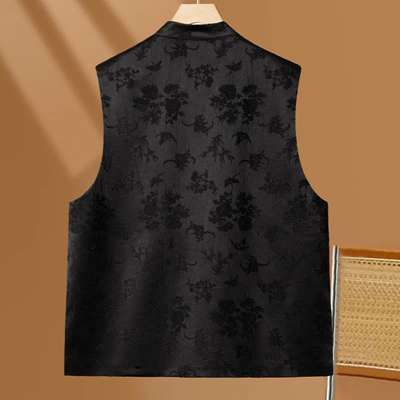 Chaleco con diseño de nubes y flores bordadas con Buddha Stones estilo vintage - image 3