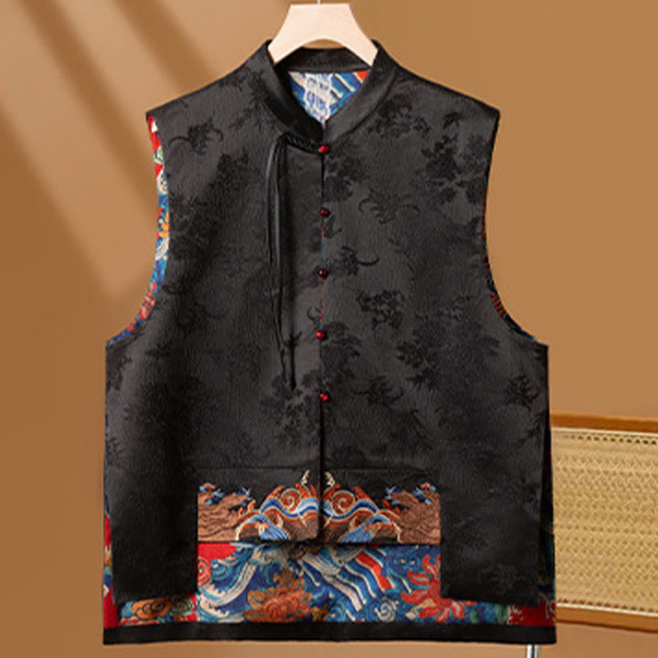 Chaleco con diseño de nubes y flores bordadas con Buddha Stones estilo vintage - image 2