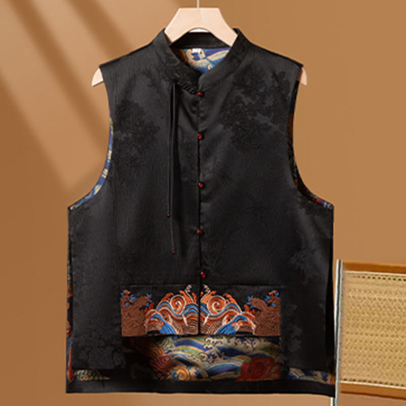 Chaleco con diseño de nubes y flores bordadas con Buddha Stones estilo vintage - image 10