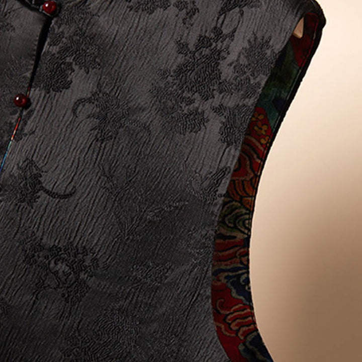 Chaleco con diseño de nubes y flores bordadas con Buddha Stones estilo vintage - image 6