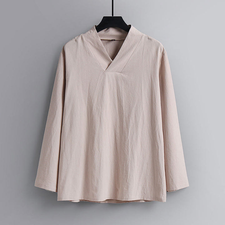 Conjunto de ropa para hombre, traje Tang de algodón con cuello cruzado y Buddha Stones , pantalones y parte superior de Hanfu - image 11