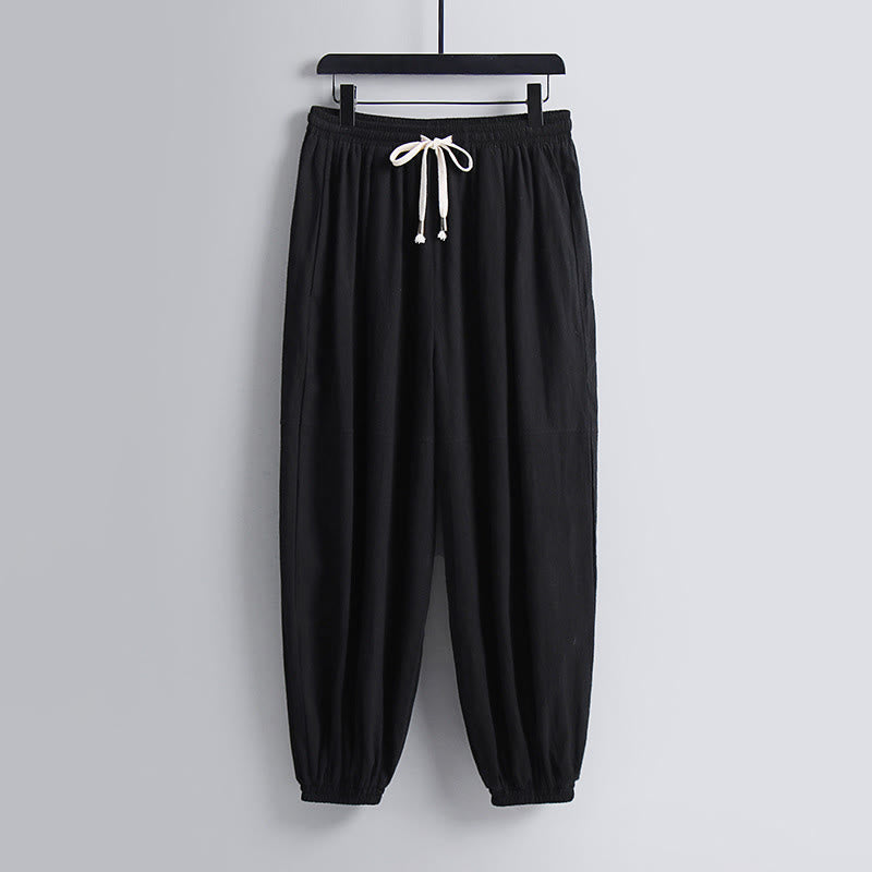 Pantalones cortos con Buddha Stones , traje Tang de algodón, conjunto de ropa Hanfu para hombre - image 15